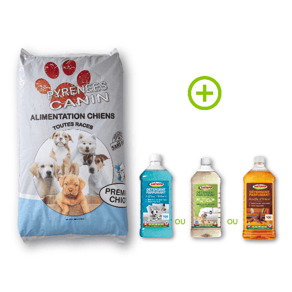 Pack Chiot 18 kg croquettes + Saniterpen 1L | Pyrénées Canin