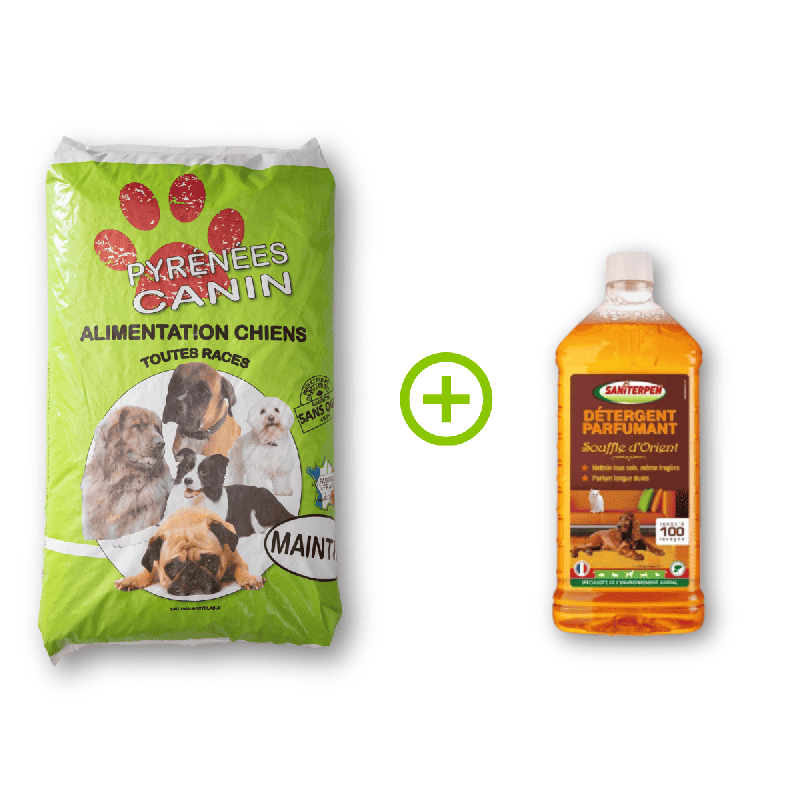 Pack Maintien 18 kg + Saniterpen 1L | Pyrénées Canin