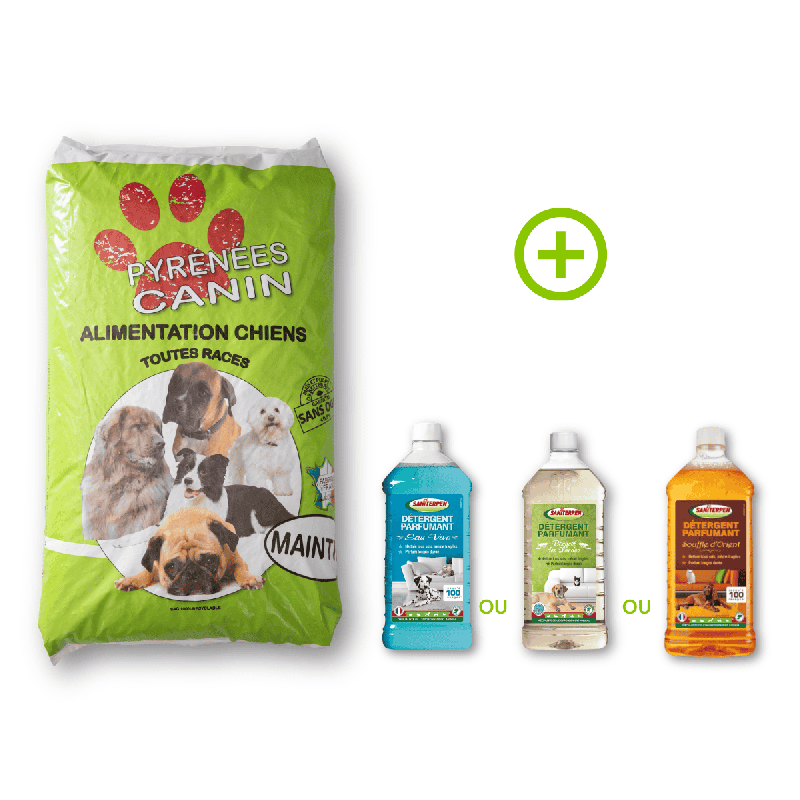 Pack Maintien 18 kg + Saniterpen 1L | Pyrénées Canin