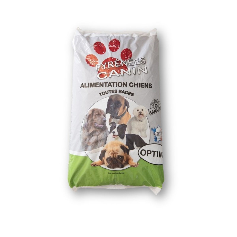 Croquettes Optimal au Riz 26/15 chien actif | Pyrénées Canin
