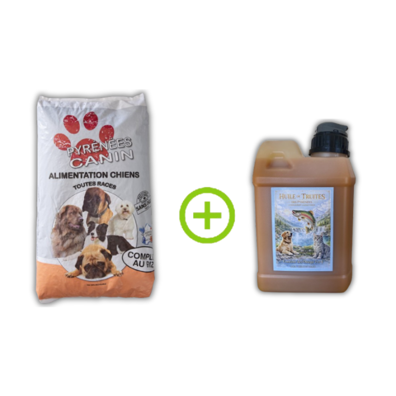 Pack Complet au riz + Huile de truite des Pyrénées 1KG